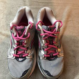 Saucony Oasis 2 Running Shoes Women's Silver Pink White Size 8